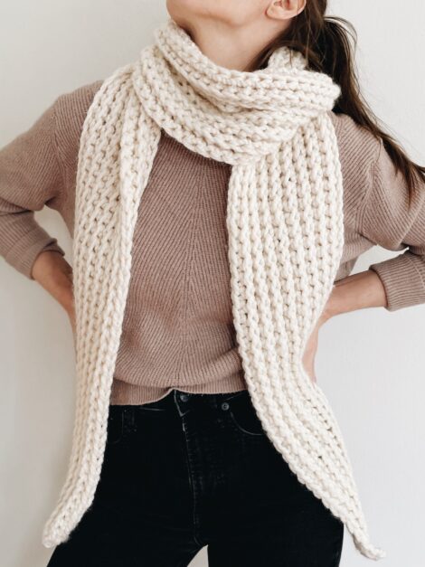 Chunky Ribbed Scarf (1)