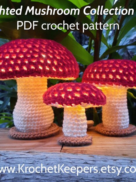 Lighted Mushrooms (6)